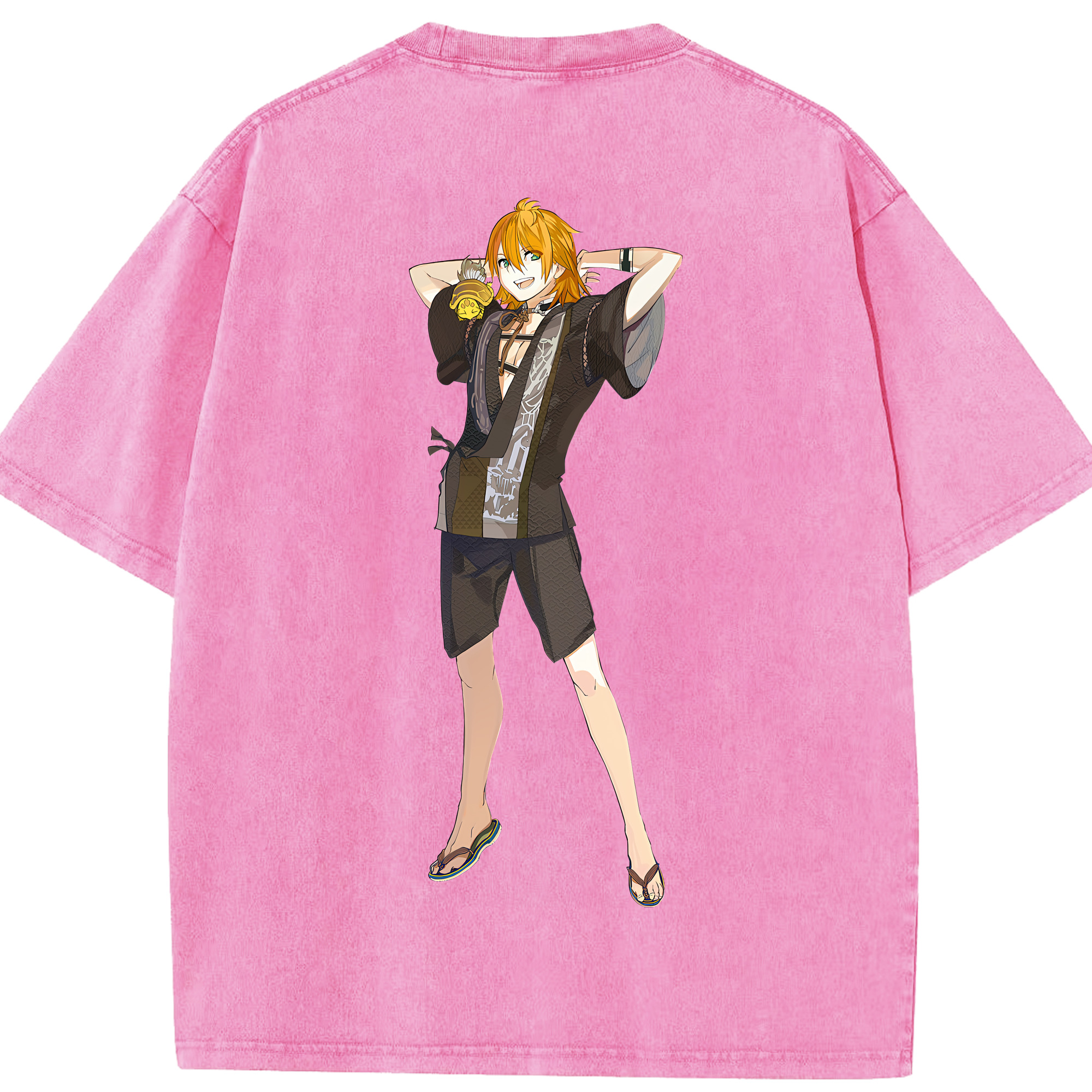 （画像用） 刀剣乱舞 Touken Ranbu 綿100% ヴィンテージ風 半袖Tシャツ（背面プリント）